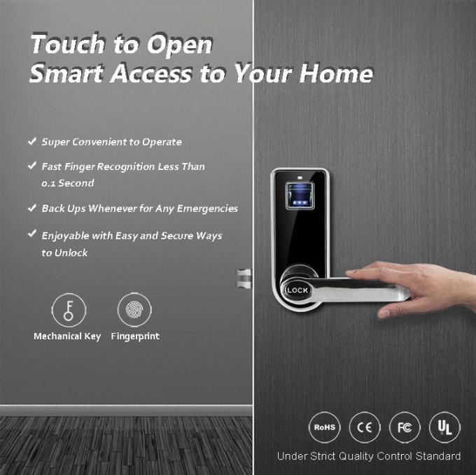Reconnaissance rapide biométrique Keyless de serrure de porte d'empreinte digitale de couleur multi 0