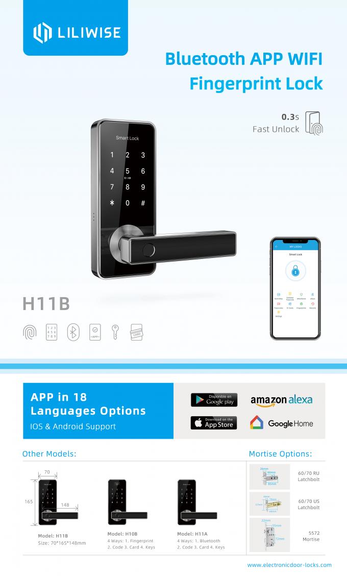 Serrure Keyless de Wifi Bluetooth Smart de serrure de porte de Bluetooth d'intelligence 1