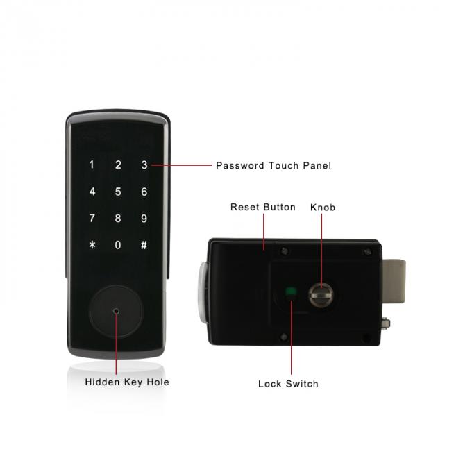 Serrure de porte électronique intelligente de code de carte de boulon de JANTE de Digital sans mortaise 1