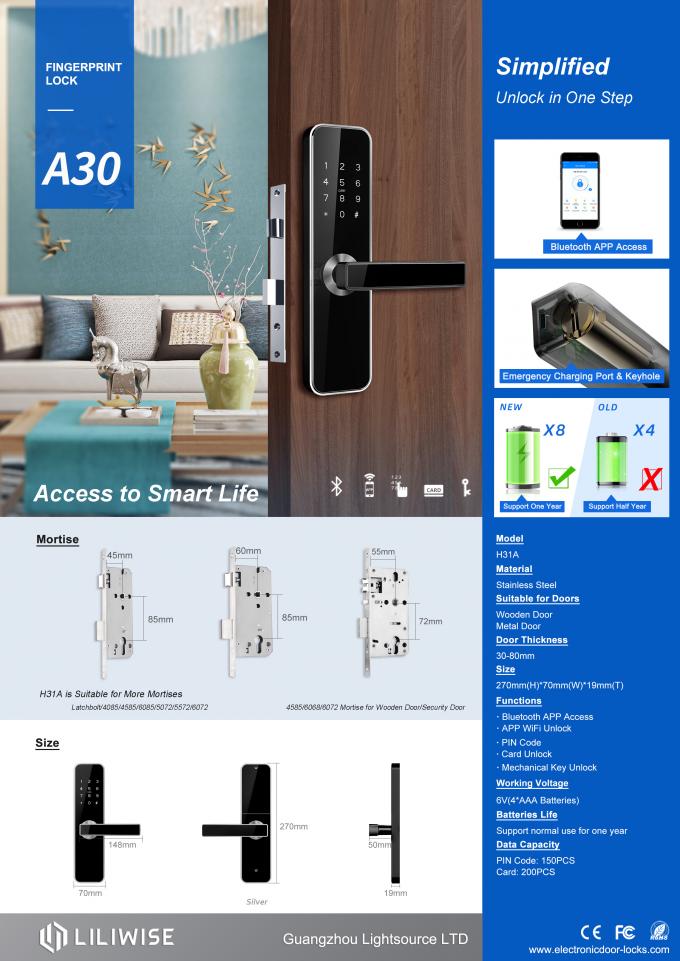 Le PIN codent la serrure de porte électronique du degré de sécurité 0.1S Airbnb de serrures de porte d'appartement 2