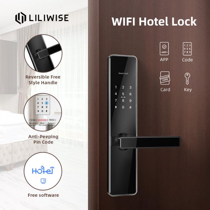 Cylindre Keyless électronique automatique Digital Wifi futé de serrures de porte d'hôtel 2