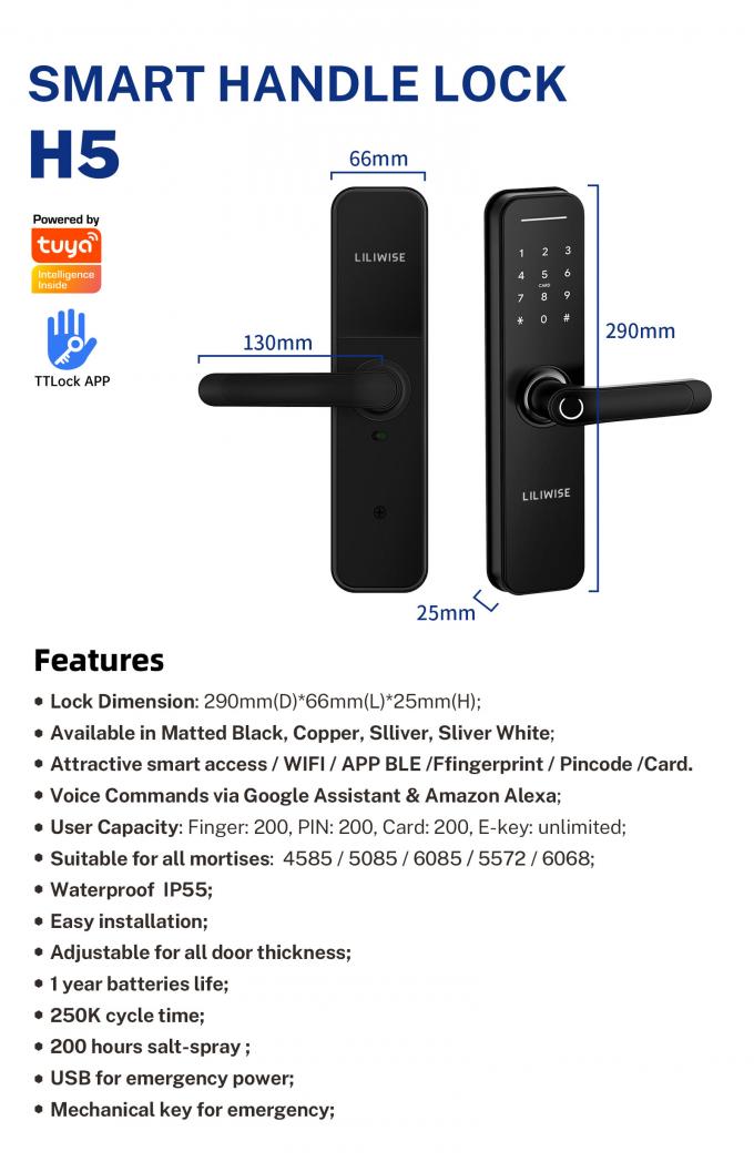 Serrure de porte biométrique de serrure d'OEM d'empreinte digitale futée à télécommande de degré de sécurité à la maison 10