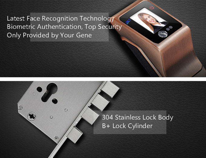 Infrarouge futé biométrique de serrure de porte de reconnaissance des visages non - l'information de contact - rassemblez la manière 1