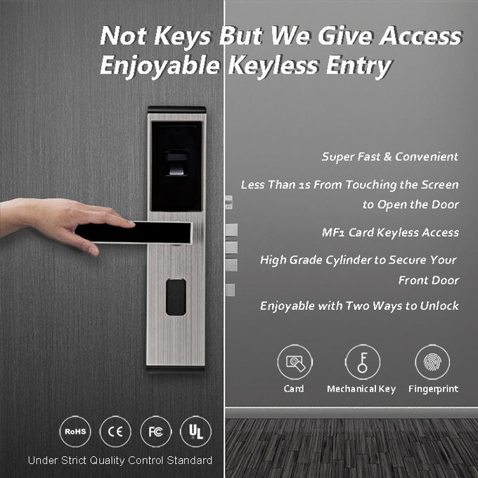 Serrure biométrique de porte d'opération simple, interface d'USB d'entrée de porte d'empreinte digitale 1