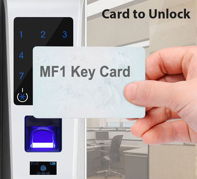 Serrure de porte biométrique faite sur commande d'entrée, serrure biométrique intelligente d'empreinte digitale de mot de passe 2