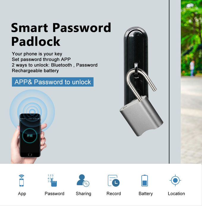 Cadenas multifonctionnel intelligent de contrôle de Bluetooth de serrure de porte de code de sécurité/de bouton mot de passe de Digital 0
