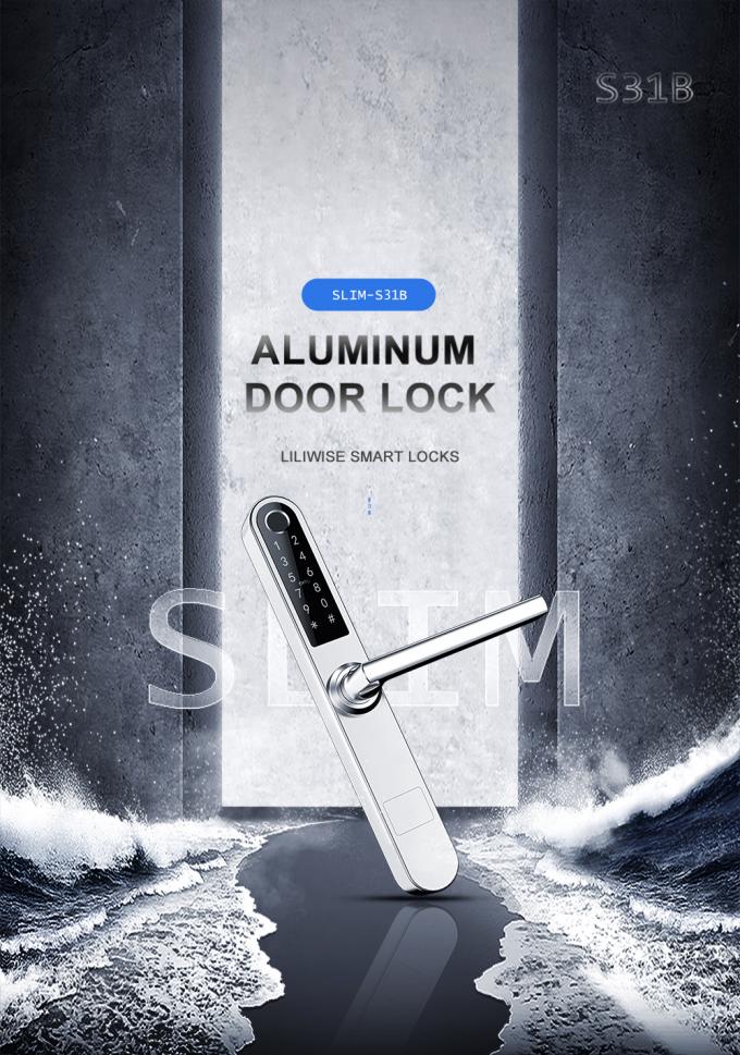 Aluminium moderne futé d'acier inoxydable de serrures de porte de pièce pour le ménage/centre commercial 0