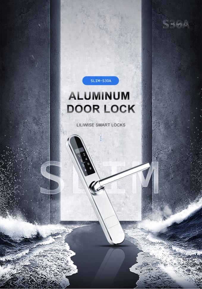 Serrure de porte en aluminium intelligente, serrure noire de carte principale d'hôtel d'alliage d'aluminium 0