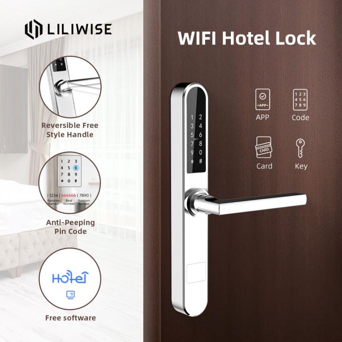 Serrure intelligente de l'hôtel RFID de code de WIFI Bluetooth sans système d'hôtel 2