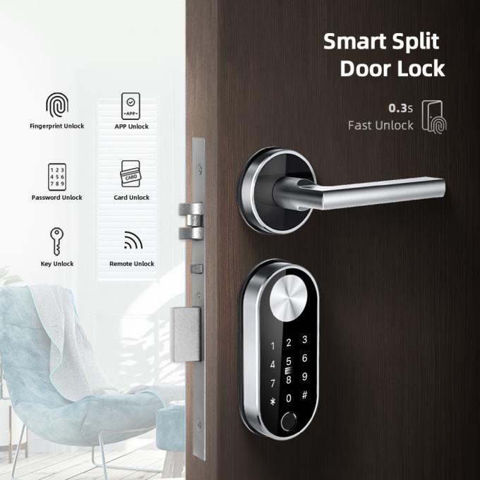 Empreinte digitale biométrique fendue Bluetooth à la maison moderne sans fil de serrure de porte de code de norme européenne 0