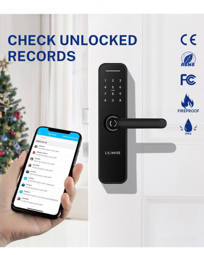 Serrure de porte biométrique de serrure d'OEM d'empreinte digitale futée à télécommande de degré de sécurité à la maison 2