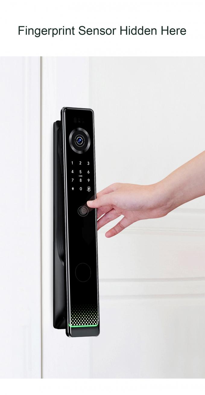 Liliwise Fechadura num&eacute;rique Tuya Intelligente Cerradura S&eacute;curit&eacute; Wifi Sans fil Mot de passe sans cl&eacute; Fermetures de porte intelligentes avec cam&eacute;ra 10