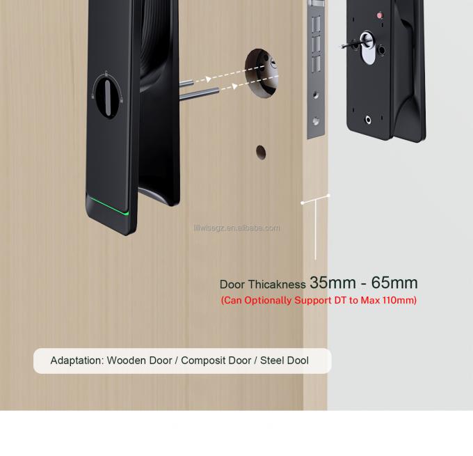 Reconnaissance faciale 3D App Wifi Cerradura Inteligente Carte de cl&eacute; et mot de passe Smart Door Lock Empreinte digitale avec cam&eacute;ra 14
