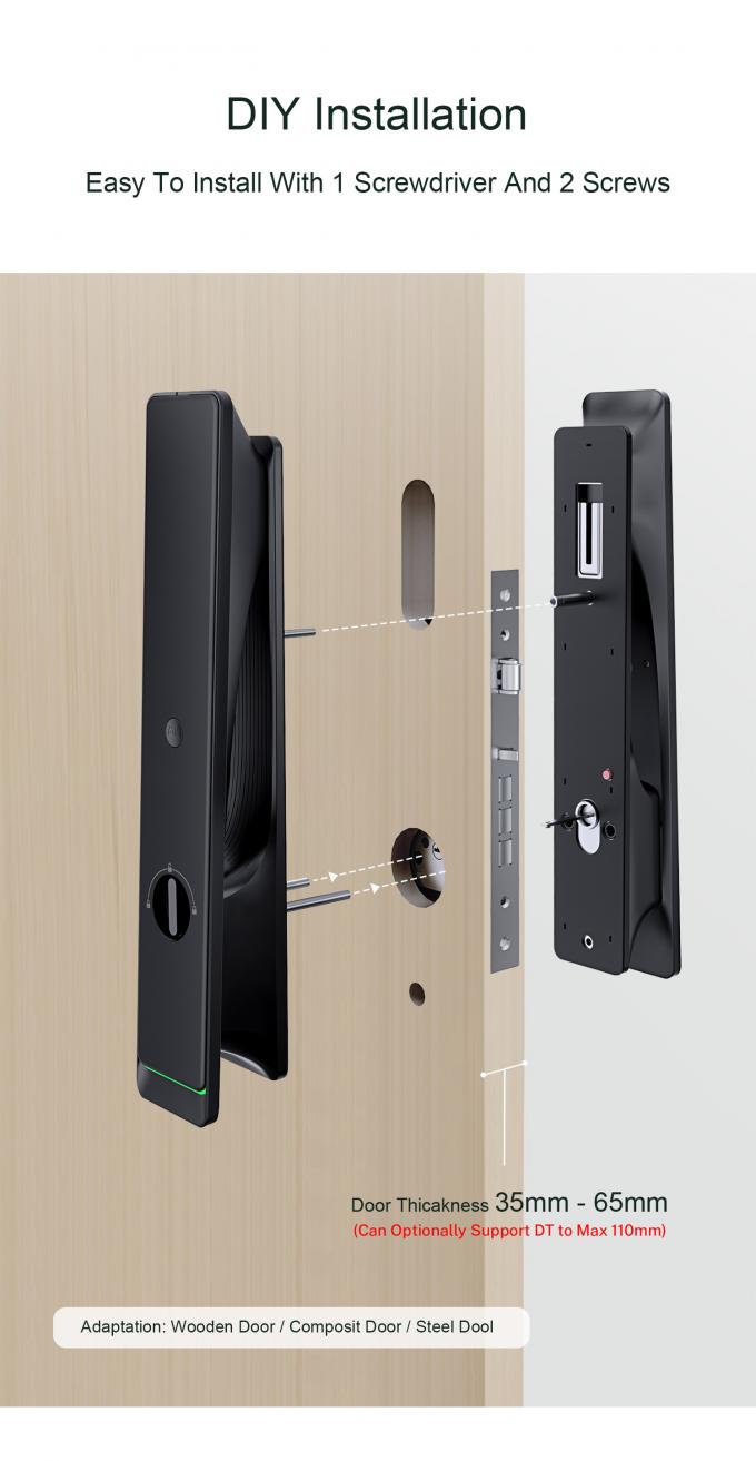 Liliwise Fermeture de porte &eacute;lectronique enti&egrave;rement automatique de luxe Wifi Ble empreinte digitale Tuya TTlock Fermeture de porte intelligente avec cam&eacute;ra 10