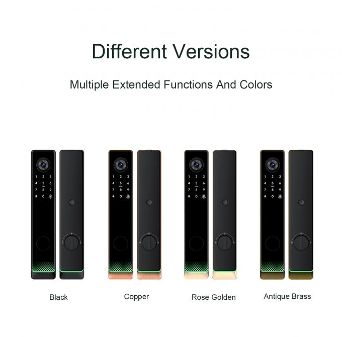 Liliwise Tuya Ttlock Verrouillage biom&eacute;trique automatique avec carte RFID App Wifi Ble empreinte digitale Verrouillage de porte intelligente avec cam&eacute;ra 8