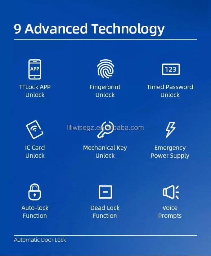 En acier inoxydable &eacute;tanche &agrave; l'eau et &agrave; verrouillage intelligent ext&eacute;rieur Tuya Ttlock Wifi verrouillage de porte sans cl&eacute; 4