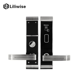 Serrures de porte en alliage de zinc d'hôtel de Rfid avec la clé mécanique de carte d'IC 310 * 72mm