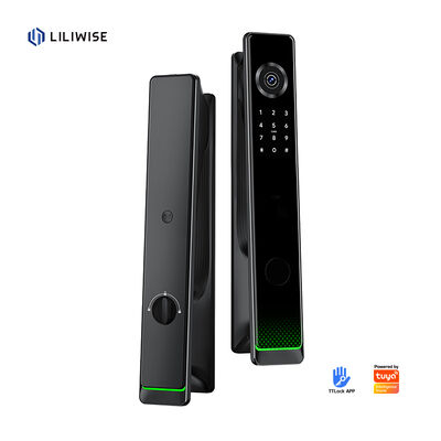 Liliwise Fermeture de porte électronique entièrement automatique de luxe Wifi Ble empreinte digitale Tuya TTlock Fermeture de porte intelligente avec caméra