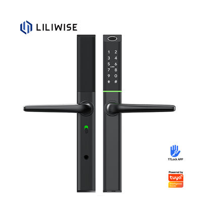 Liliwise Europe Ultra-Slim Wifi électronique Rfid Fermeture de porte étroite en aluminium Tuya Smart Lock Mortise Slim Smart Door Lock