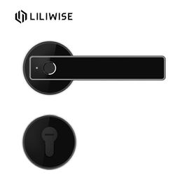 Serrure de porte d'empreinte digitale de résidence/serrure de porte électronique intelligente de cylindre APPLI distinct de WiFi Bluetooth