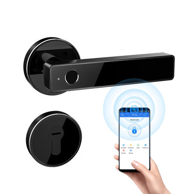 La serrure de porte intelligente de Bluetooth par l'intermédiaire des clés mécaniques d'appli de Wifi ouvrent pour l'usage à la maison