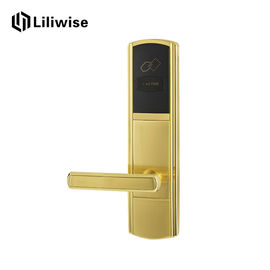 Serrures de porte électroniques d'hôtel d'or, serrure de porte de carte principale de carte de RFID pour des hôtels