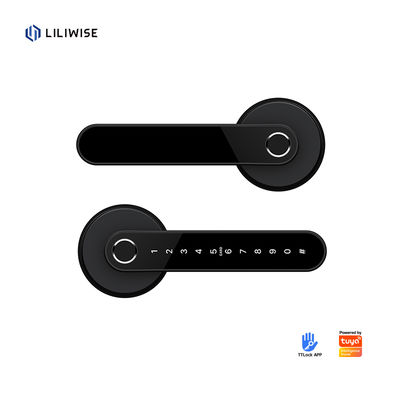 Smart Handle Lock with 6V Battery MF1 Card and 35~65mm Fit Electronic Door Lock for Secure Access