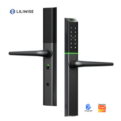 Liliwise personnalisé étanche à l'eau en aluminium verrouillage électronique extérieur Tuya Ttlock Matter serrures intelligentes sans clé Slim Smart Door Lock