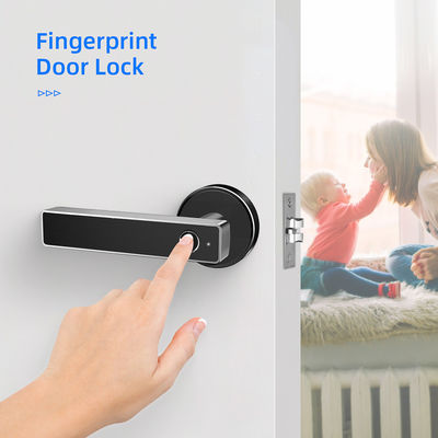 Serrures de porte biométriques intelligentes de pièce de Thumbprint/serrure noire avant électronique de poignée de porte