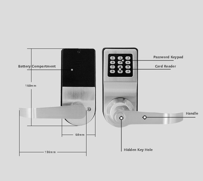 Système électronique argenté/d'or de serrure de porte de bouton poussoir de haute sécurité, d'entrée principale 3
