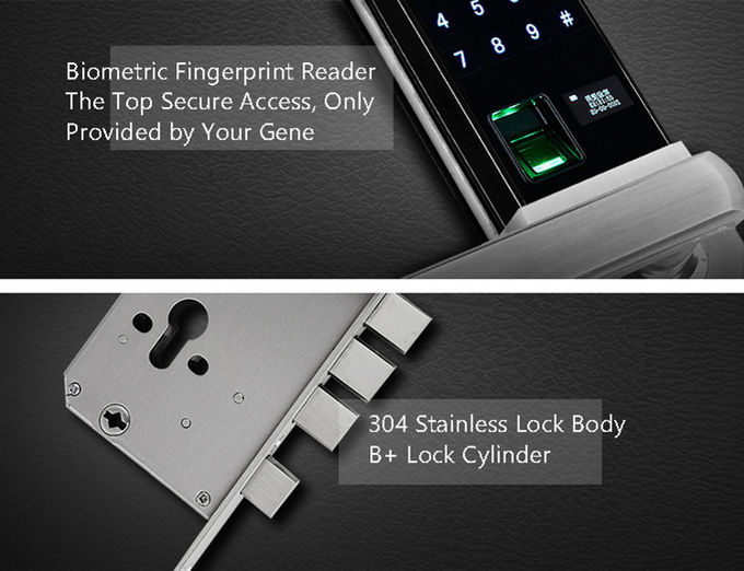 Verrou électronique de Digital de serrures de porte de sécurité résidentielle glissant avec la clé 2