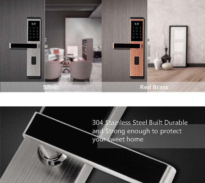 Les serrures de porte en bois d'appartement de porte Digital ouvrent avec le mot de passe de carte 2