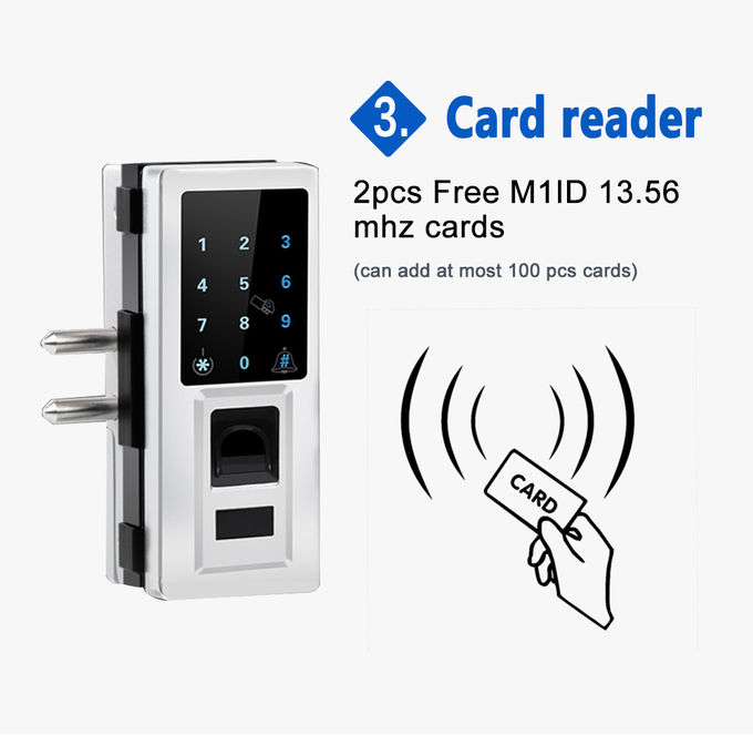 Serrure de porte à télécommande intelligente en alliage de zinc de contact de doigt pour le bureau facile à utiliser 3