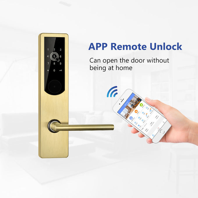 Serrure de porte en bois de code d'appartement de Digital de porte de PIN électronique de serrures/Bluetooth WiFi 0